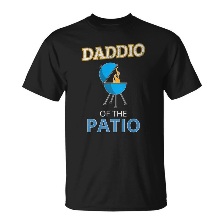 Mens Funny Daddio Of The Patio Fathers Day Bbq Grill Dad  Unisex T-Shirt