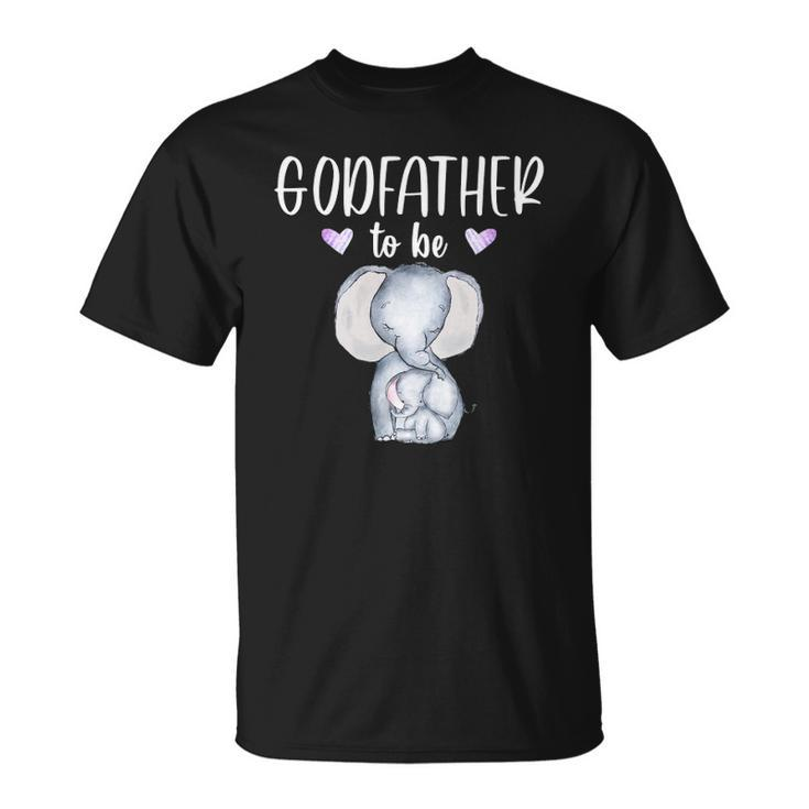 Mens Godfather To Be Elephant Baby Shower Unisex T-Shirt