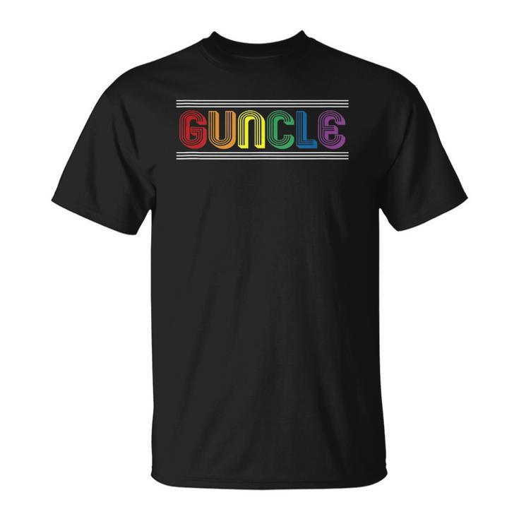 Mens Guncle Gay Uncle  Lgbt Pride Flag Gift Unisex T-Shirt