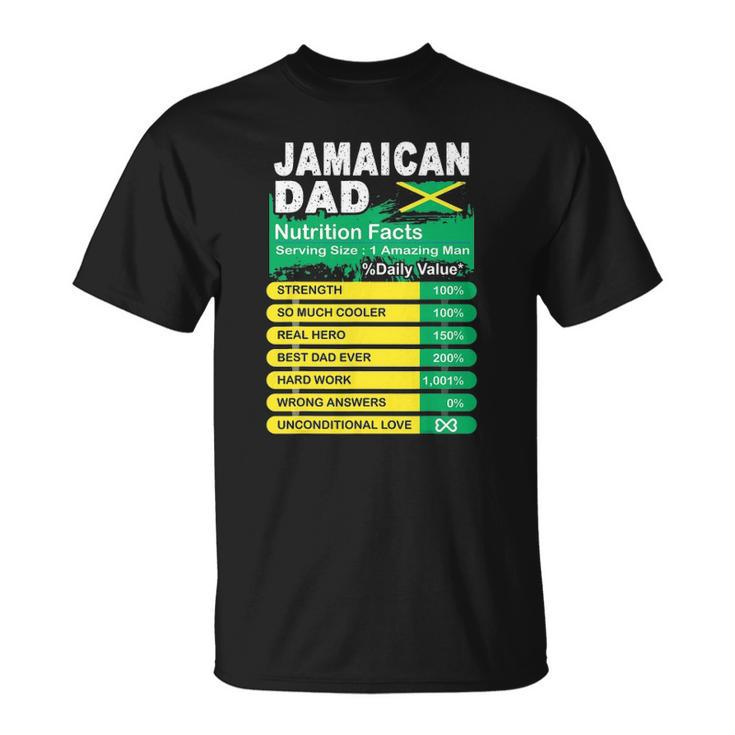 Mens Jamaican Dad Nutrition Facts Serving Size Unisex T-Shirt