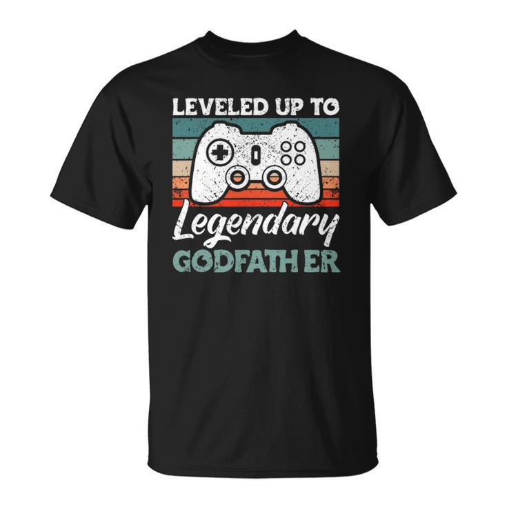 Mens Leveled Up To Legendary Godfather - Uncle Godfather Unisex T-Shirt