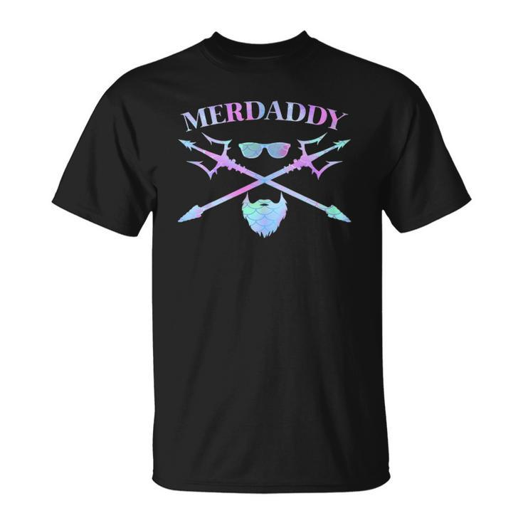 Mens Merdaddy Security Merman Merdad Daddy Costume Fathers Day Unisex T-Shirt