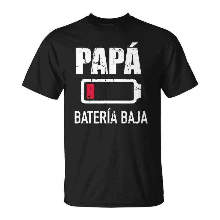 Mens Papá Batería Baja Para Día Del Padre Unisex T-Shirt
