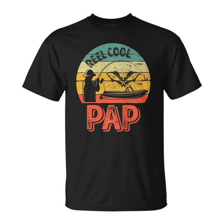 Mens Reel Cool Pap  Fisherman Christmas Fathers Day  Unisex T-Shirt