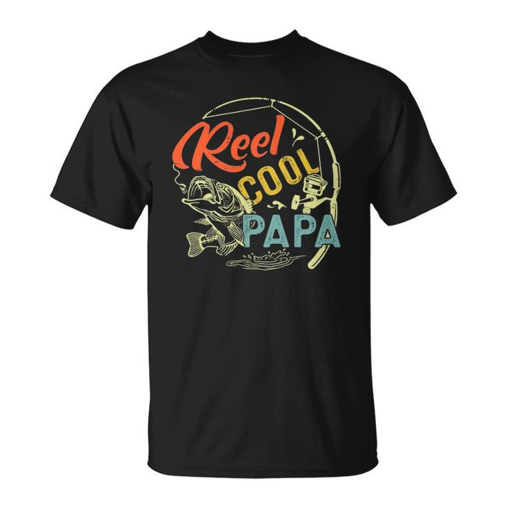 Mens Reel Cool Papa  Funny Fishing Fathers Day Christmas Unisex T-Shirt