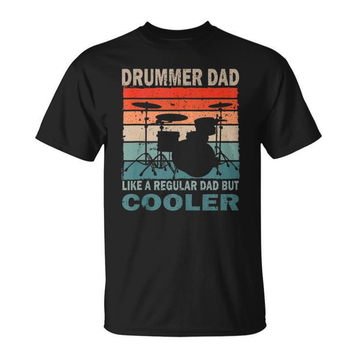 Mens Retro Vintage Drummer Dad Music Lover & Fan Fathers Day  Unisex T-Shirt