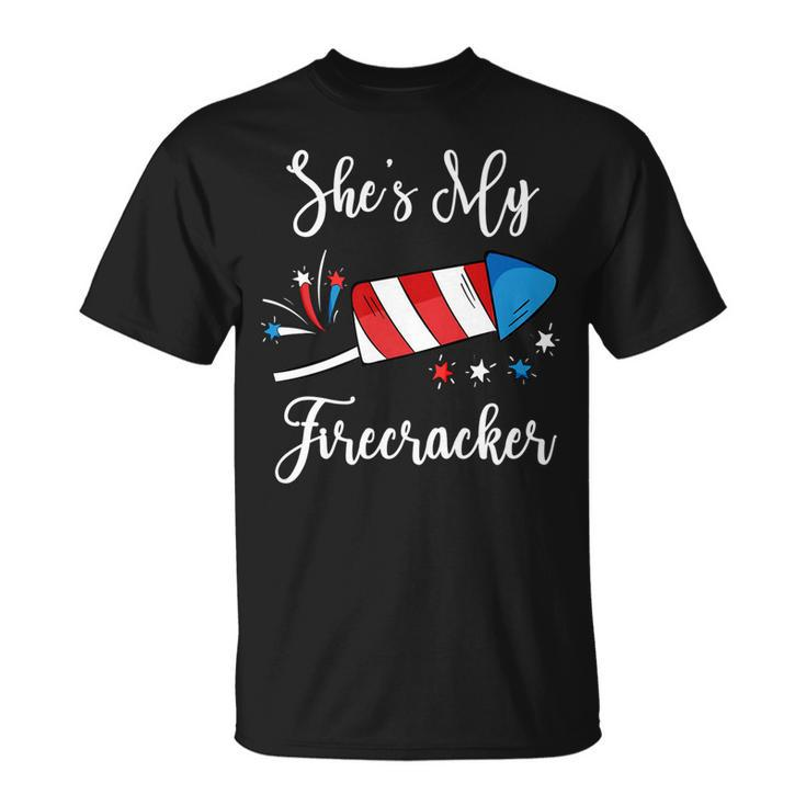 Mens Shes My Firecracker  Funny 4Th Of July  For Men   Unisex T-Shirt