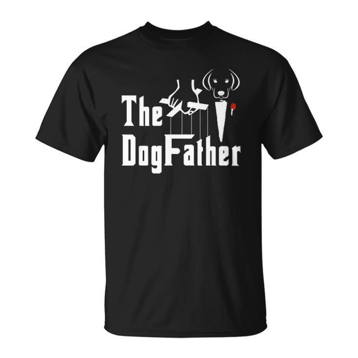 Mens The Dogfather Golden Retriever Unisex T-Shirt