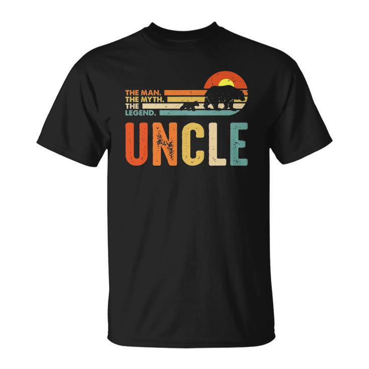 Mens Uncle Man Myth Legend Vintage Men Retro Classic Uncle Unisex T-Shirt