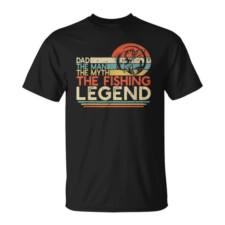 Mens Vintage Bass Fishing Dad Man The Myth The Legend Fisherman Classic Unisex T-Shirt