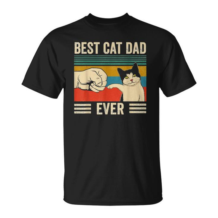 Mens Vintage Best Cat Dad Ever Bump Fit Classic Unisex T-Shirt