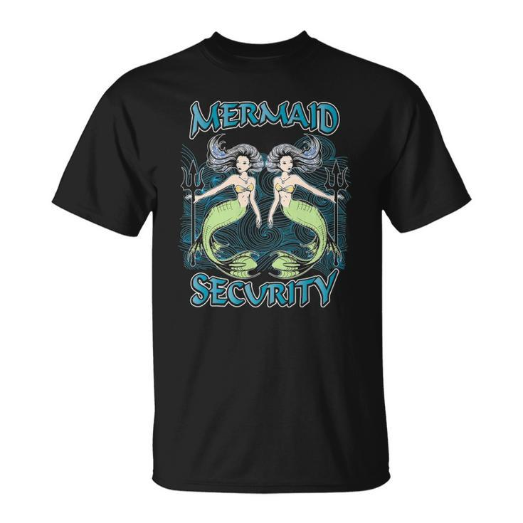 Mermaid Security  Merman Swimming Gift Unisex T-Shirt