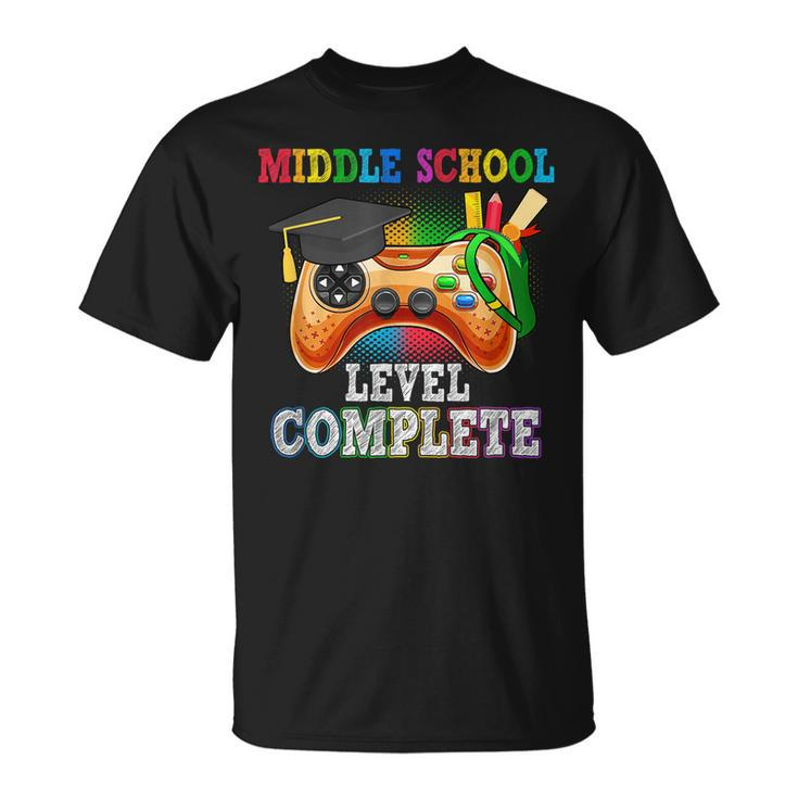 Middle School Level Complete Last Day Of School Graduation  Unisex T-Shirt