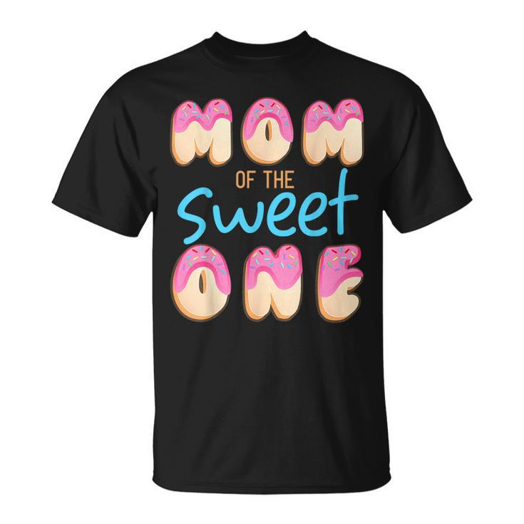 Mom Of Sweet One First Birthday Party Matching Family Donut  Unisex T-Shirt