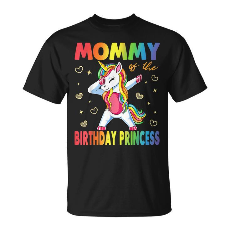 Mommy Of The Birthday Princess Girl Dabbing Unicorn Mom  Unisex T-Shirt