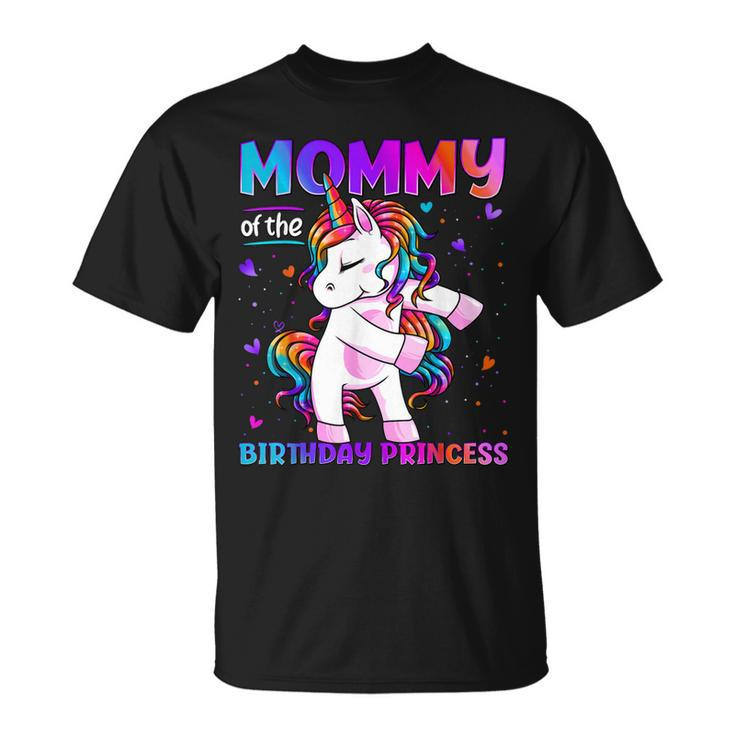 Mommy Of The Birthday Princess Girl Flossing Unicorn Mom  Unisex T-Shirt