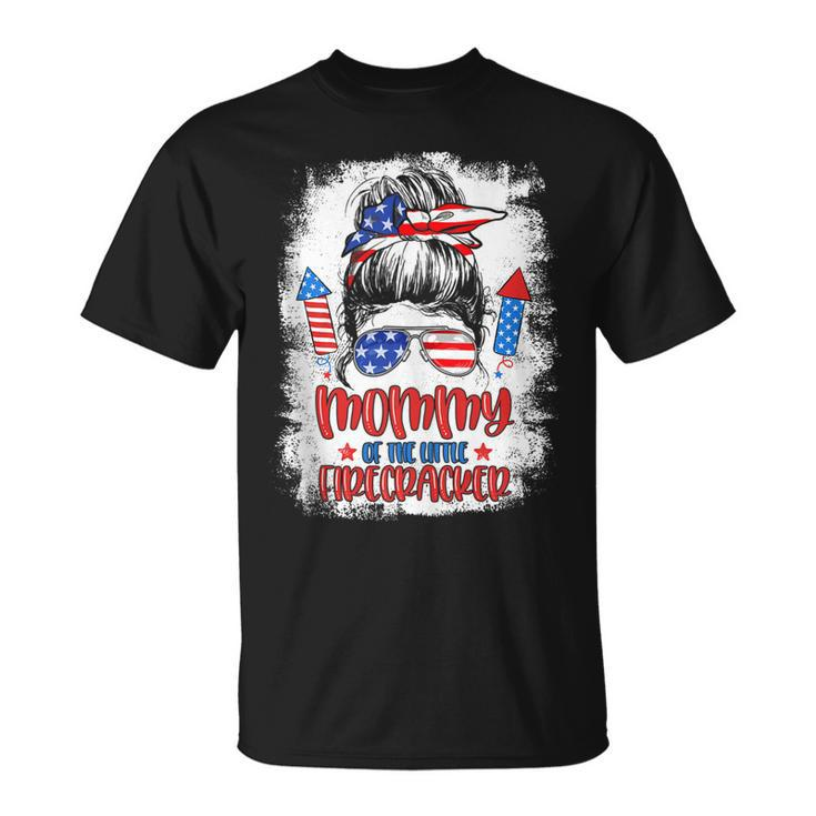 Mommy Of The Little Firecracker 4Th Of July Birthday For Mom  Unisex T-Shirt