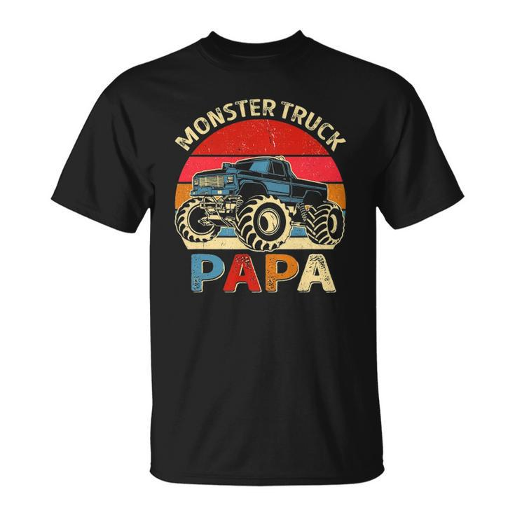 Monster Truck Papa Matching Family Birthday Party Unisex T-Shirt