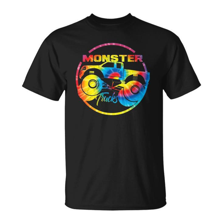 Monster Trucks Retro Tie Dye Off Road Lovers Gift Unisex T-Shirt