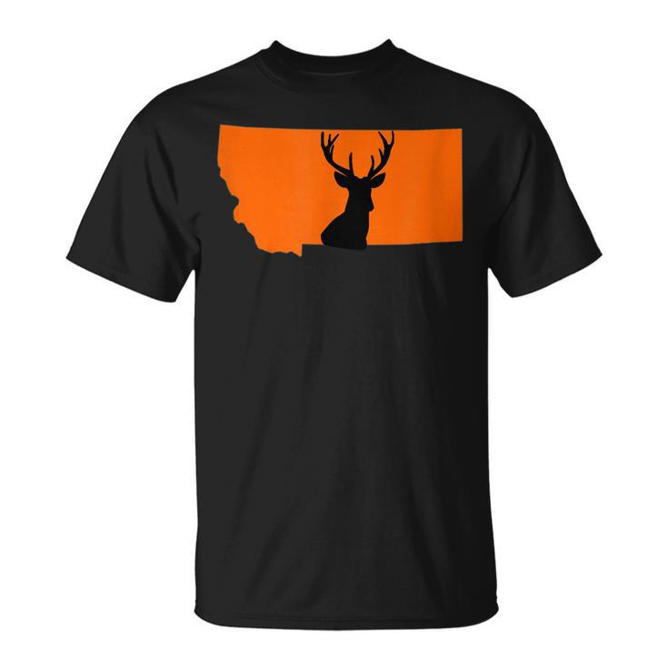 Montana Hunting Hunter Deer Elk Mt State Outdoor Archer Bow T-shirt