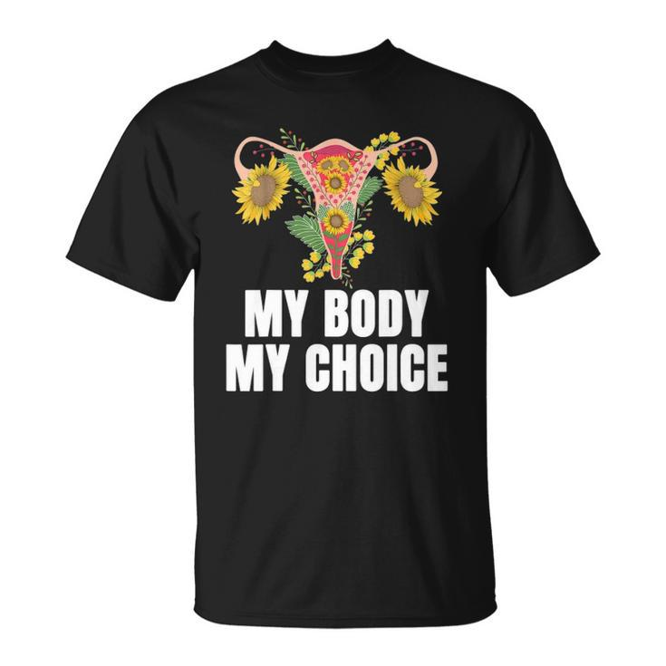 My Body My Choice Us Flag Feminist Womens Rights Unisex T-Shirt