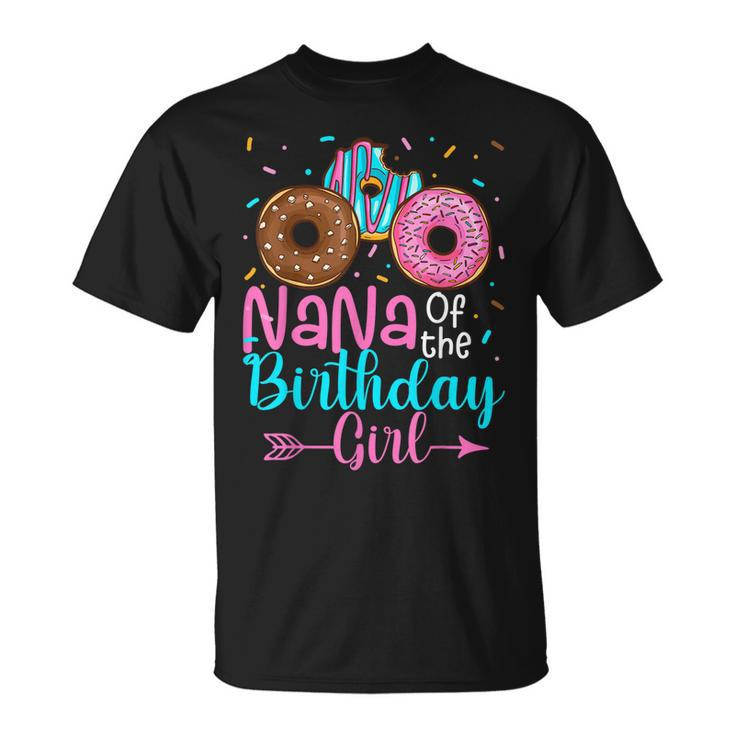 Nana Of The Birthday Girl Donut Party Family Matching  Unisex T-Shirt