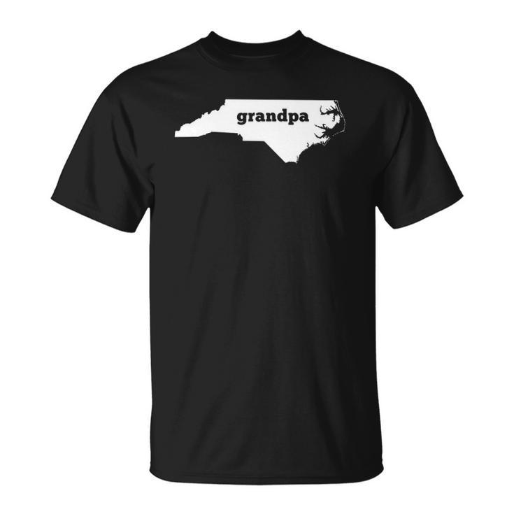 North Carolina Grandpa Nc Map Grandpa Gift Unisex T-Shirt