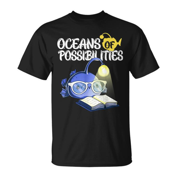 Oceans Of Possibilities Summer Reading 2022 Anglerfish Kids  Unisex T-Shirt