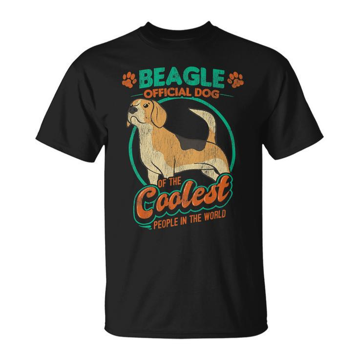 Official Dog Of The Coolest People In The World Funny 58 Beagle Dog Unisex T-Shirt
