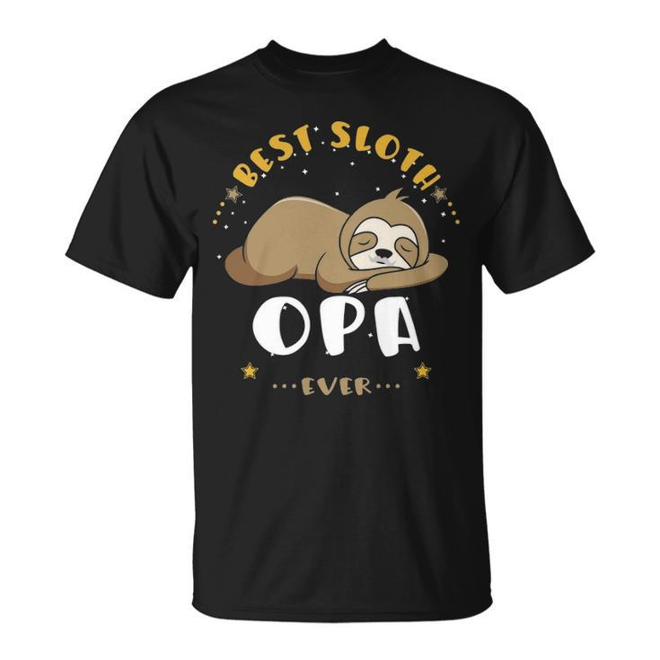 Opa Grandpa Best Sloth Opa Ever T-Shirt