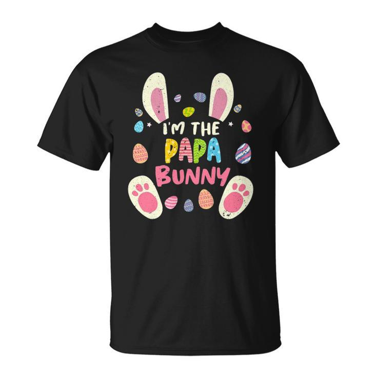 Papa Easter Matching Family Party Bunny Face Costume Unisex T-Shirt