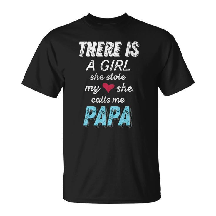 Papa Gifts From Daughter She Stole My Heart Unisex T-Shirt