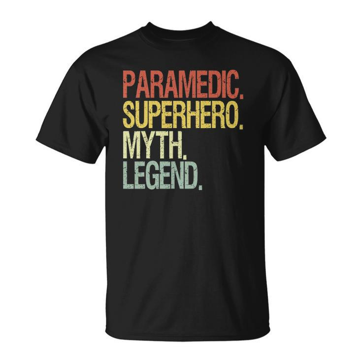 Paramedic Superhero Myth Legend Vintage Retro Unisex T-Shirt
