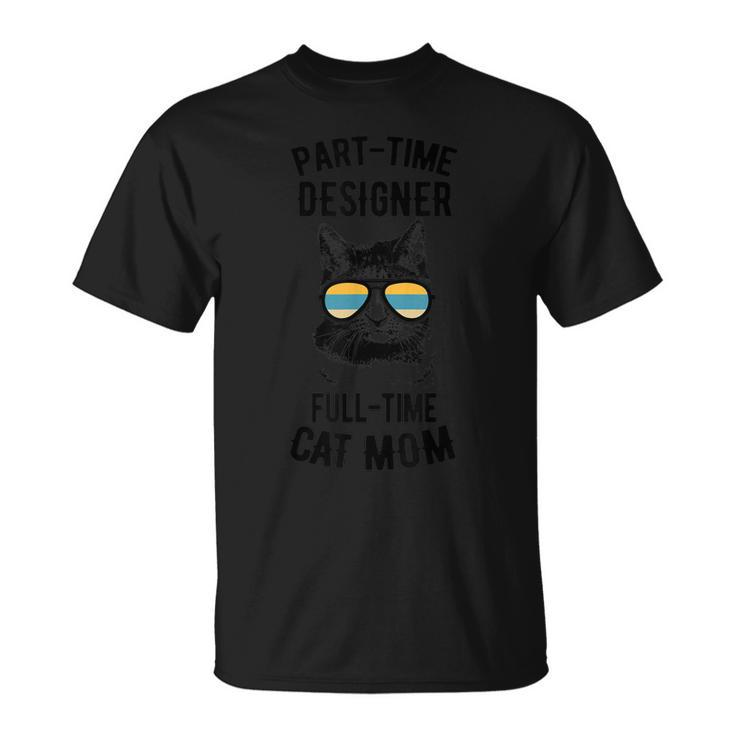 Parttime Cat Mom Graphic er er T-shirt