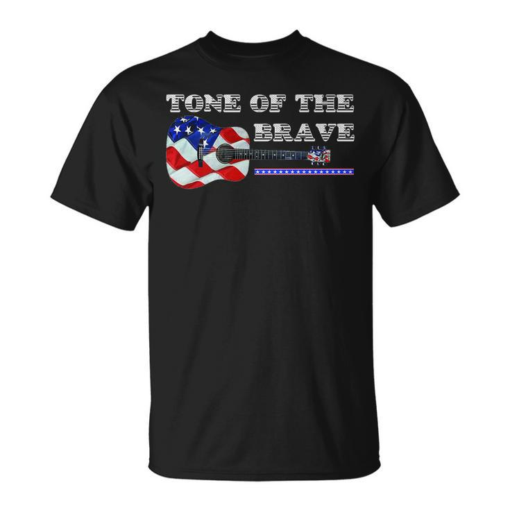 Patriotic Guitar  - Tone Of The Brave   Unisex T-Shirt