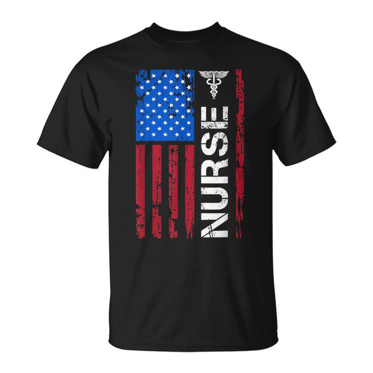 Patriotic Nurse 4Th Of July American Flag Independence Day  V3 Unisex T-Shirt