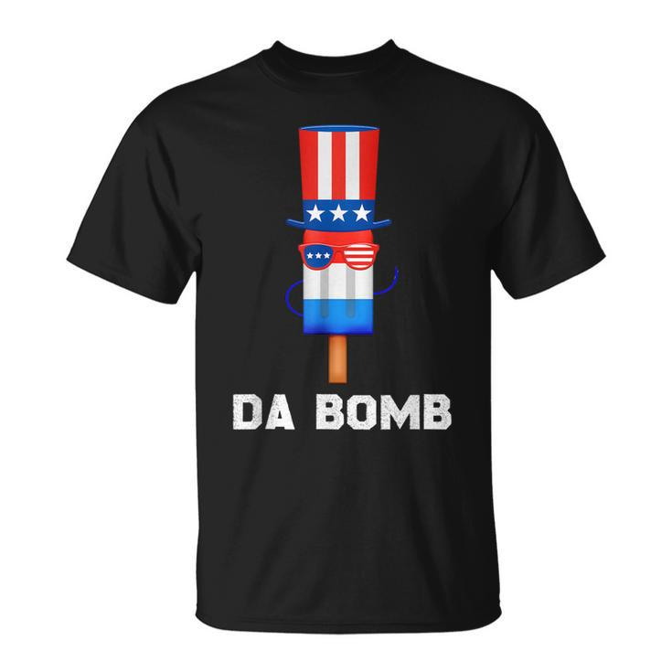 Patriotic Popsicles 4Th Of July Da Bomb Usa Sunglasses   Unisex T-Shirt