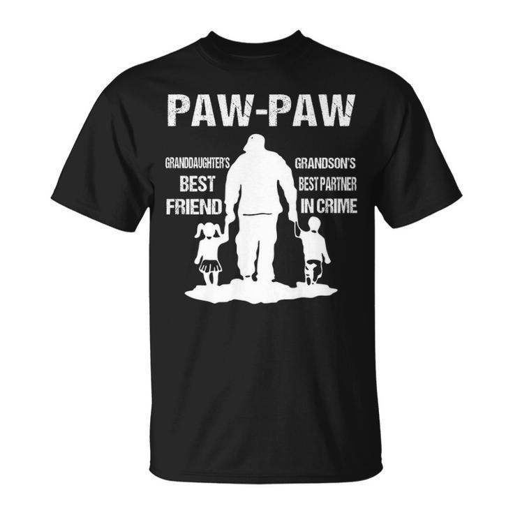 Paw Paw Grandpa Paw Paw Best Friend Best Partner In Crime T-Shirt