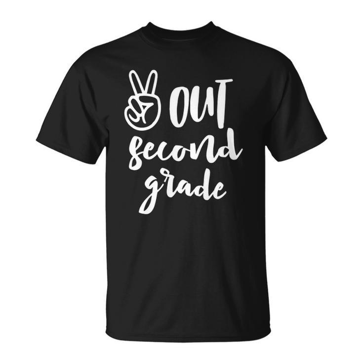 Peace Out Second Grade - Last Day Of School 2Nd Grad Unisex T-Shirt