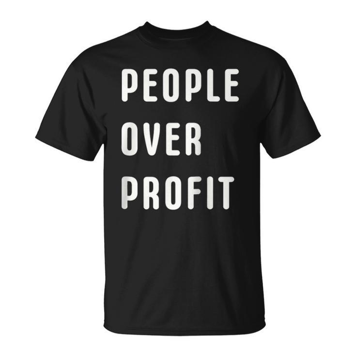 People Over Profit Anti Capitalism Protest Raglan Baseball Tee Unisex T-Shirt