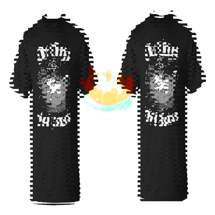 Pet Dogs Hail Satan Kawaii Satanic Dog Astrology Witchcraft Unisex T-Shirt