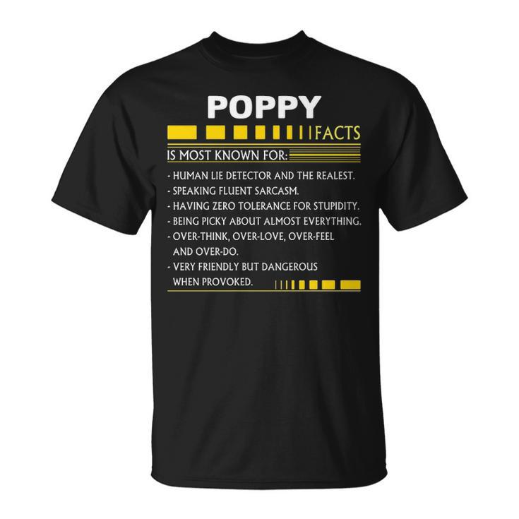 Poppy Name Poppy Facts T-Shirt