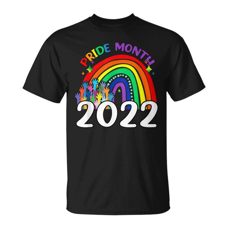 Pride Month 2022 Lgbt Rainbow Flag Gay Pride Ally  Unisex T-Shirt