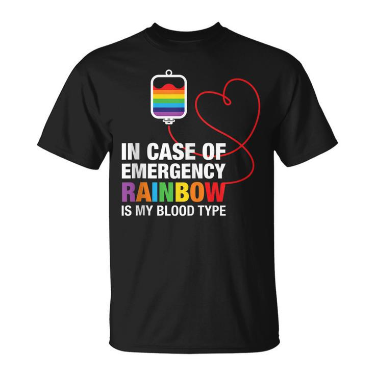 Pride Month Rainbow Is My Blood Type Lgbt Flag  Unisex T-Shirt