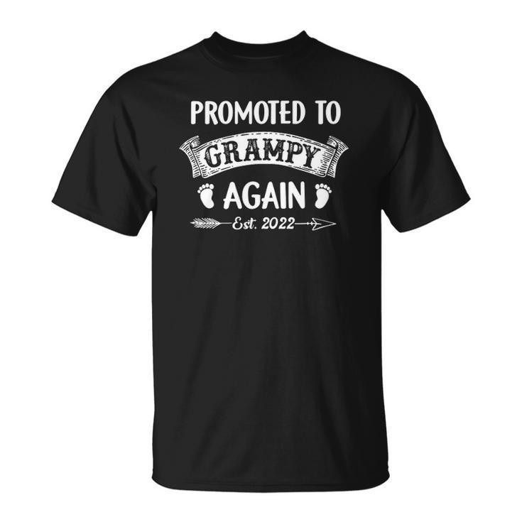 Promoted To Grampy Again Est 2022 Leveled Up To Grampy Unisex T-Shirt