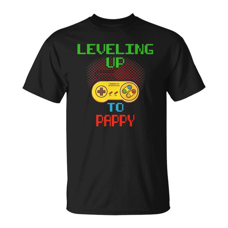 Promoted To Pappy Unlocked Gamer Leveling Up Unisex T-Shirt