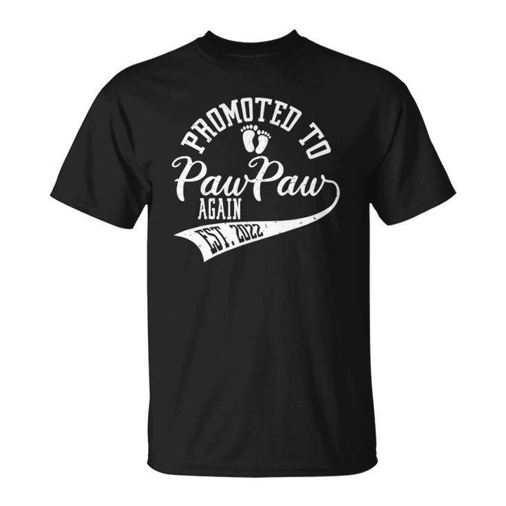 Promoted To Pawpaw Again 2022 Cute New Daddy For Men Unisex T-Shirt