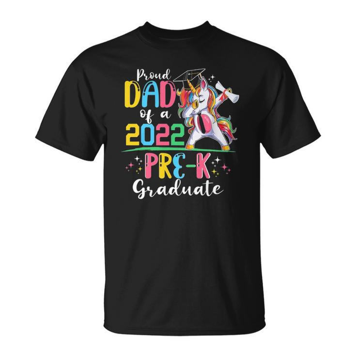 Proud Dad Of A 2022 Pre-K Graduate Unicorn Grad Senior Unisex T-Shirt