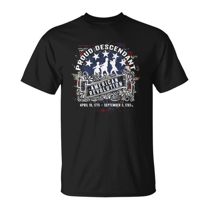 Proud Descendant American Revolution Fife And Drum 4Th Of July Unisex T-Shirt