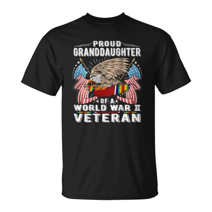 Proud Granddaughter Of A World War 2 Veteran Army Vet Family Unisex T-Shirt